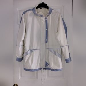 NYC Girl White and Blue Jacket